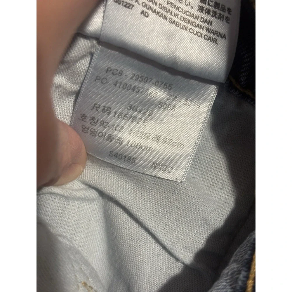 Levis 502 Jeans Mens 36x29 (actual 36x27) Stretch Med‎ Wash All Seasons Distress